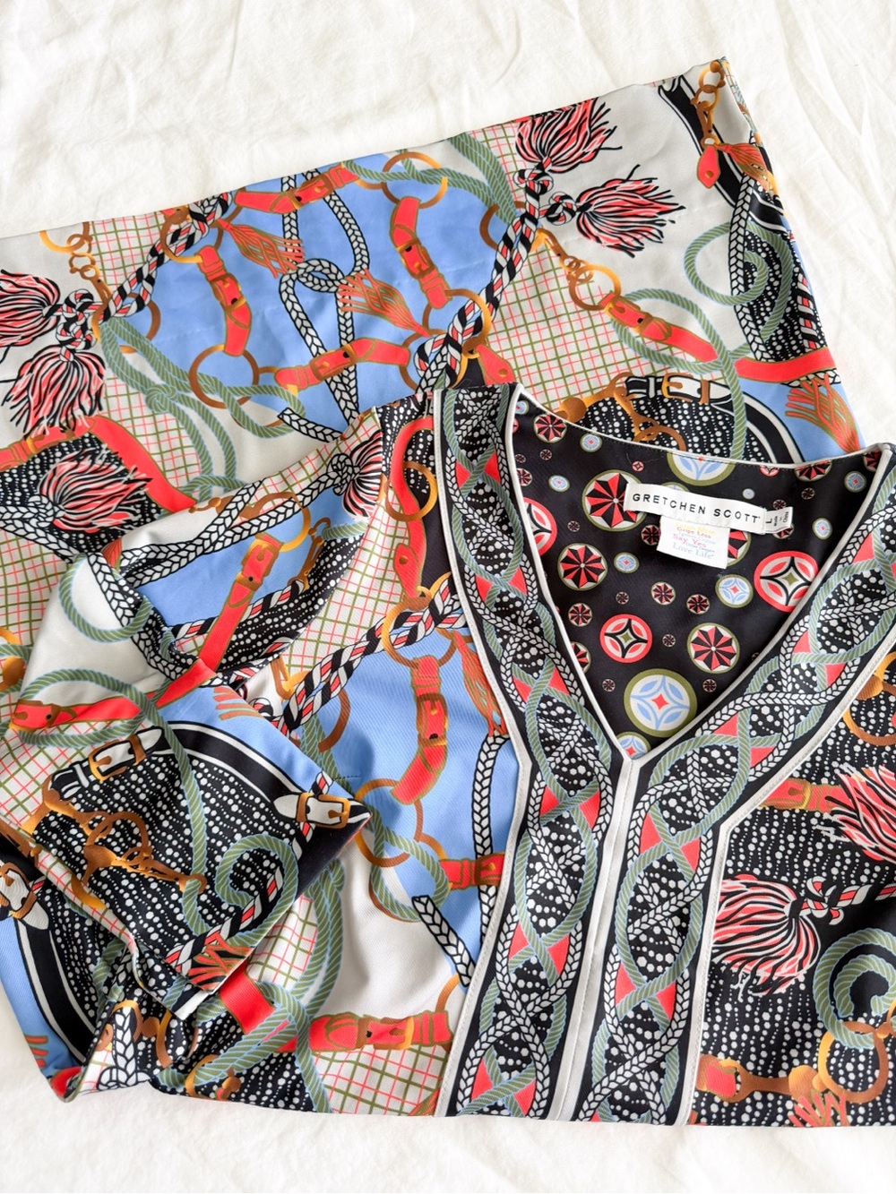 Gretchen Scott Printed Workwear Midi Dress